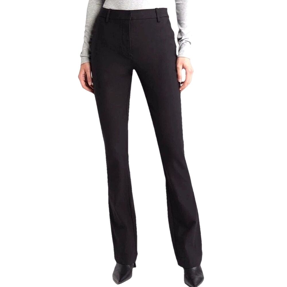 Rag & Bone Donna Stretch Flare Trousers Black Size 8 Pre-owned Cotton Blend
